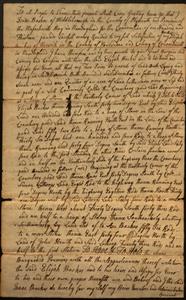 Isaac Backus deed of sale of land to Elijah Backus, signed by Benjamin Huntington (Yale 1761) as registrar